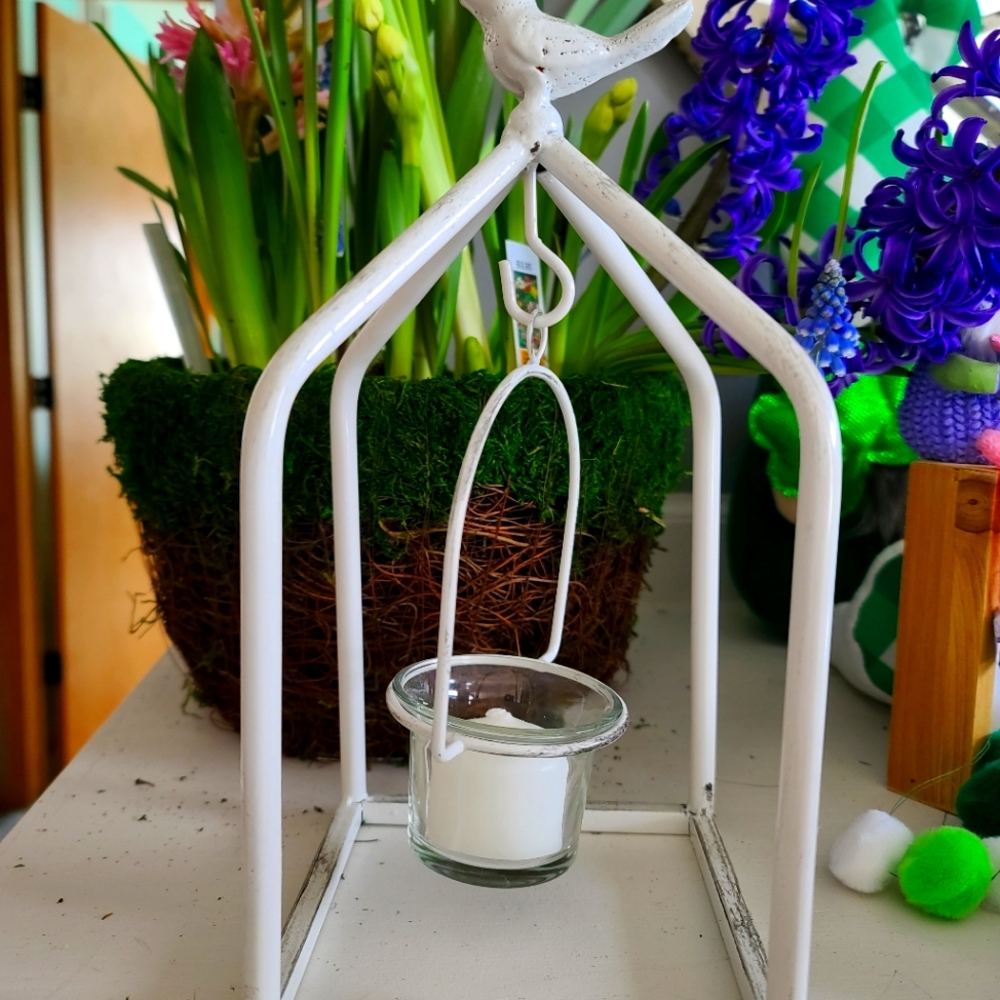 Shabby chic bird cage decor item